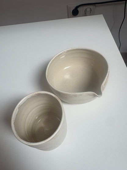 Sandstone Duo von oben — Cup und Bowl